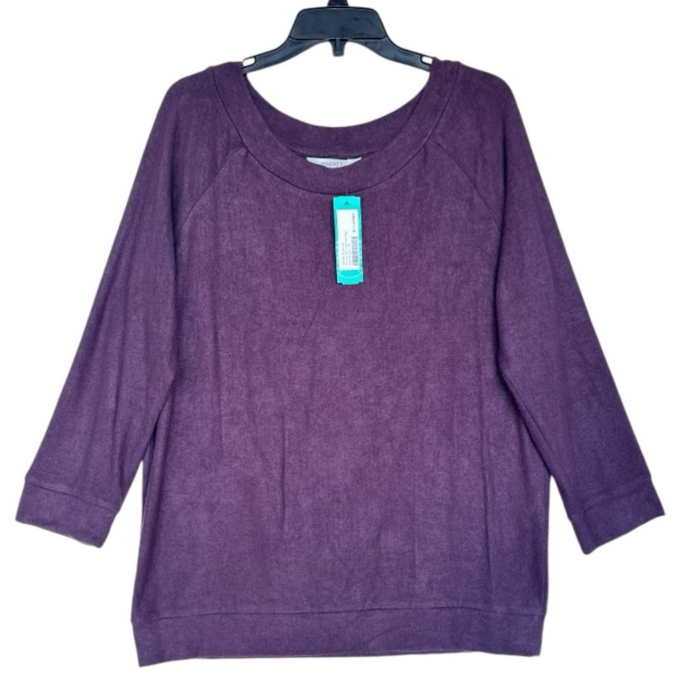 NWT Market & Spruce Paulson Brushed Knit Sweater Top